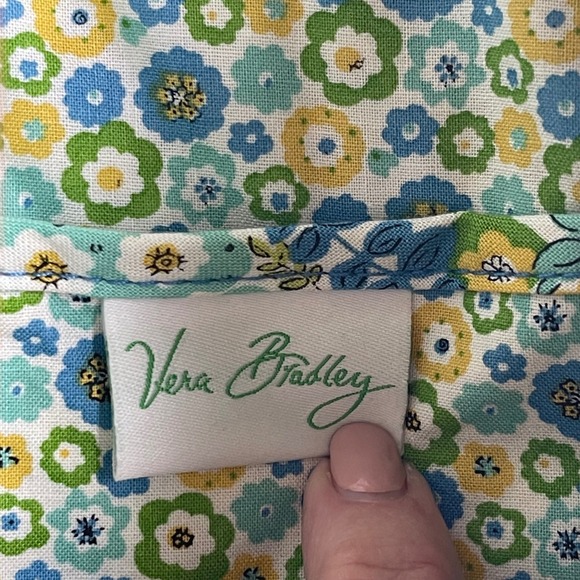 Vera Bradley English Meadow Floral Quilted SlimTote Bag Limited Edition Green - Picture 4 of 7